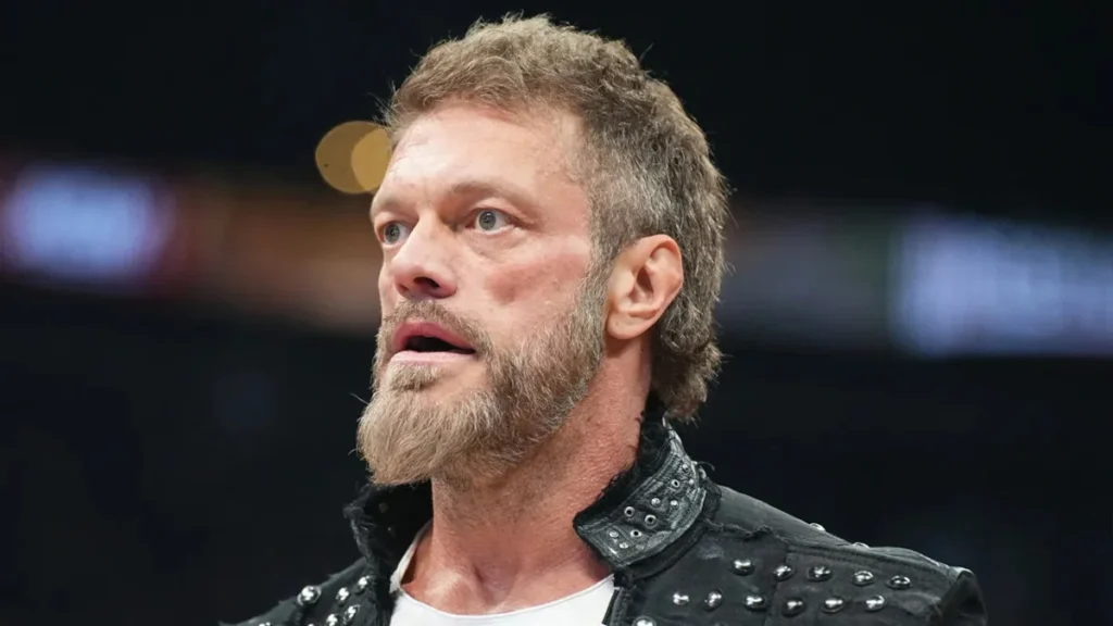 Adam Copeland during a previous AEW match, with anticipation for his return by Double or Nothing 2026.