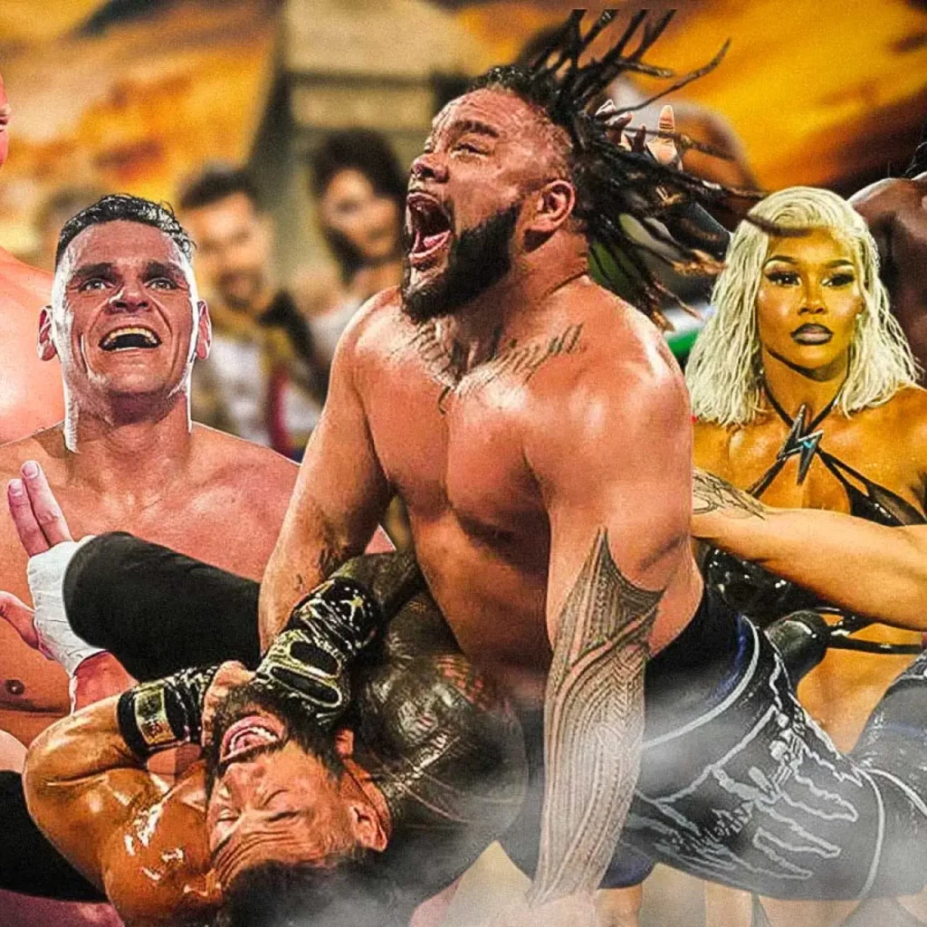Roman reigns, cody rhodes, brock lesnar, and other wwe superstars featured in promotional artwork for wwe clash in italy 2026. - tjr wrestling