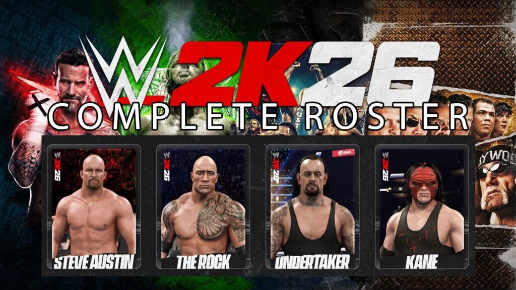 Wwe 2k26 reveals full superstar roster - tjr wrestling Wwe superstars featured in wwe 2k26 as the game reveals its full playable roster lineup.