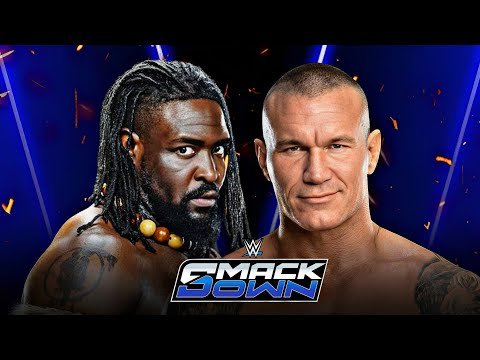 Randy orton and oba femi clash in a no disqualification match during wwe clash in italy 2026, exchanging powerful strikes inside the ring.