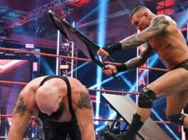 WWE Superstars compete during the July 20 episode of Monday Night RAW at Little Caesars Arena in Detroit ahead of SummerSlam 2026.